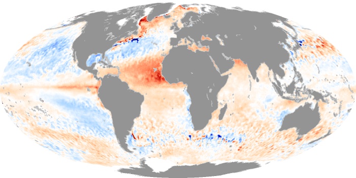 Global Map Sea Surface Temperature Anomaly Image 95