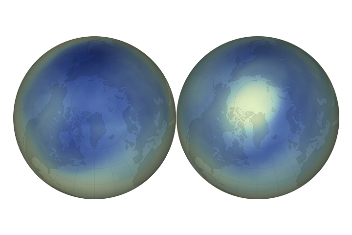 Unusual Weather Leads to Ozone Low Over the Arctic