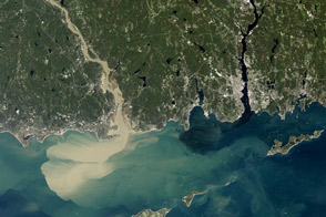 Sediment Spews from Connecticut River