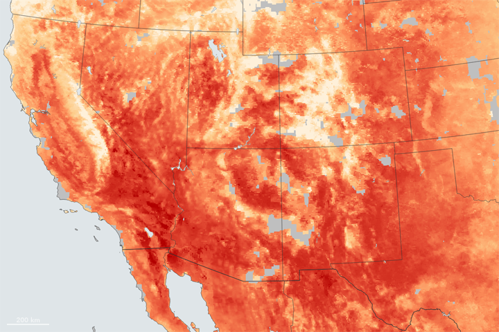 Heat Broils the American Southwest