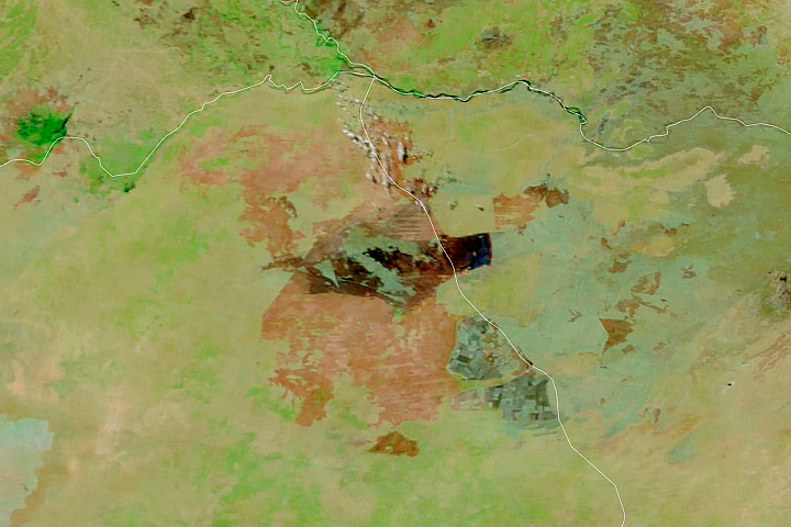 Fires Scar Northern Botswana